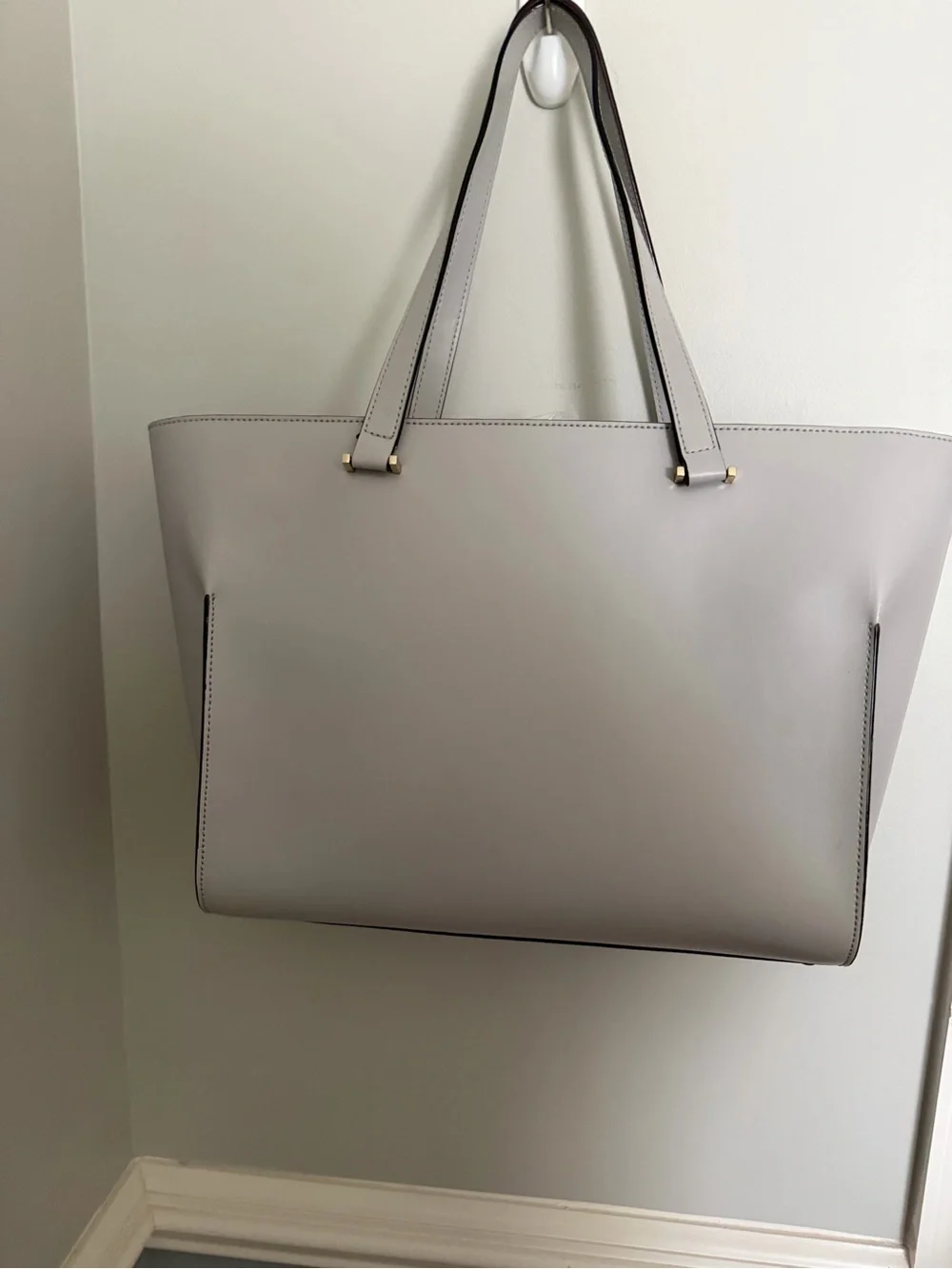 kate spade Light Gray Tote with Gold Hardware